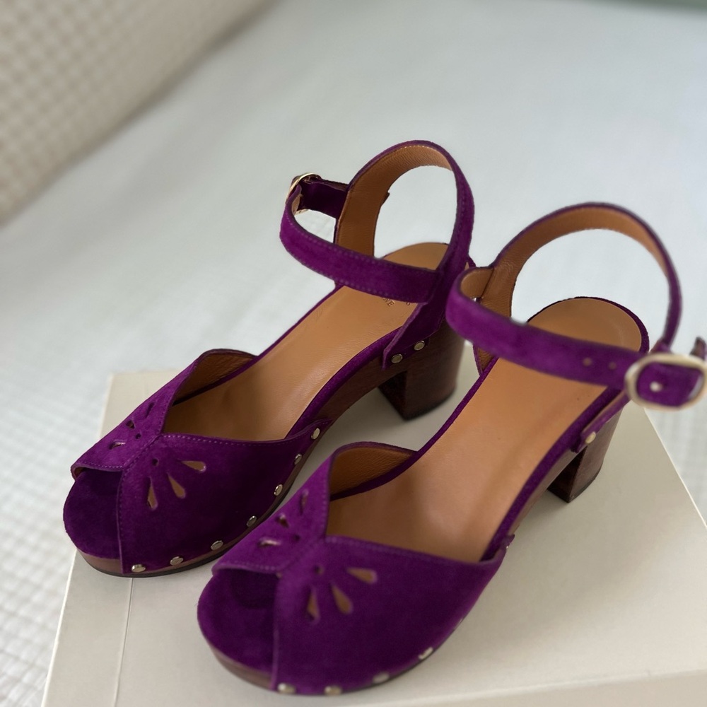 Sézane Sienna Suede Clogs Women's - Picture 3 of 5